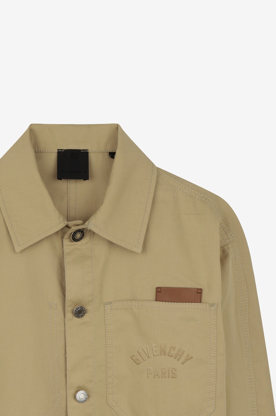 GIVENCHY Boy's cotton canvas shirt with collar Boy BEIGE 4