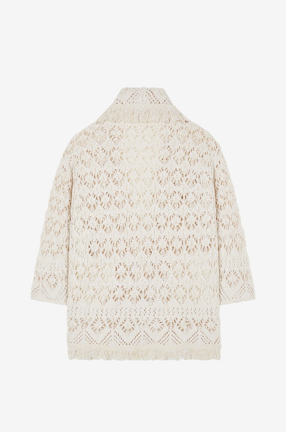 Zaina Mix oversized shawl collar cashmere cardigan - KUJTEN