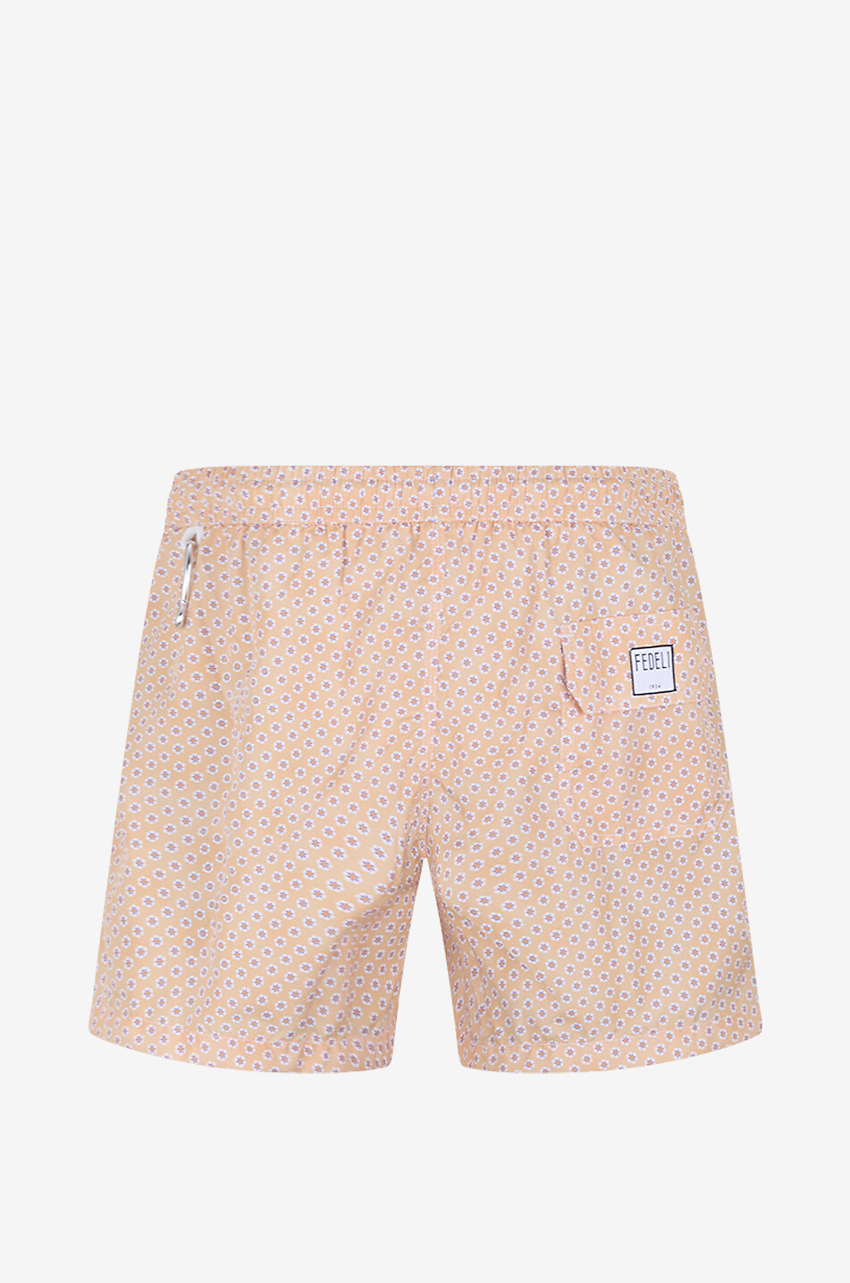 FEDELI Short de bain à imprimé floral Madeira Airstop Homme ORANGE 2