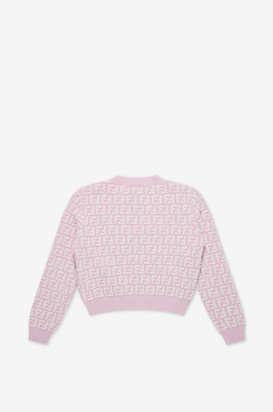 FENDI FF cotton jacquard girls' cardigan Girl PINK 2