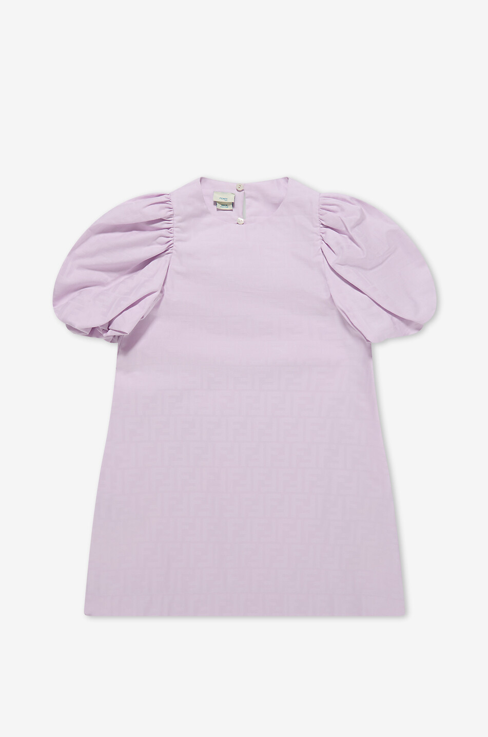 Robe trapèze fille à manches bouffantes en jacquard FF