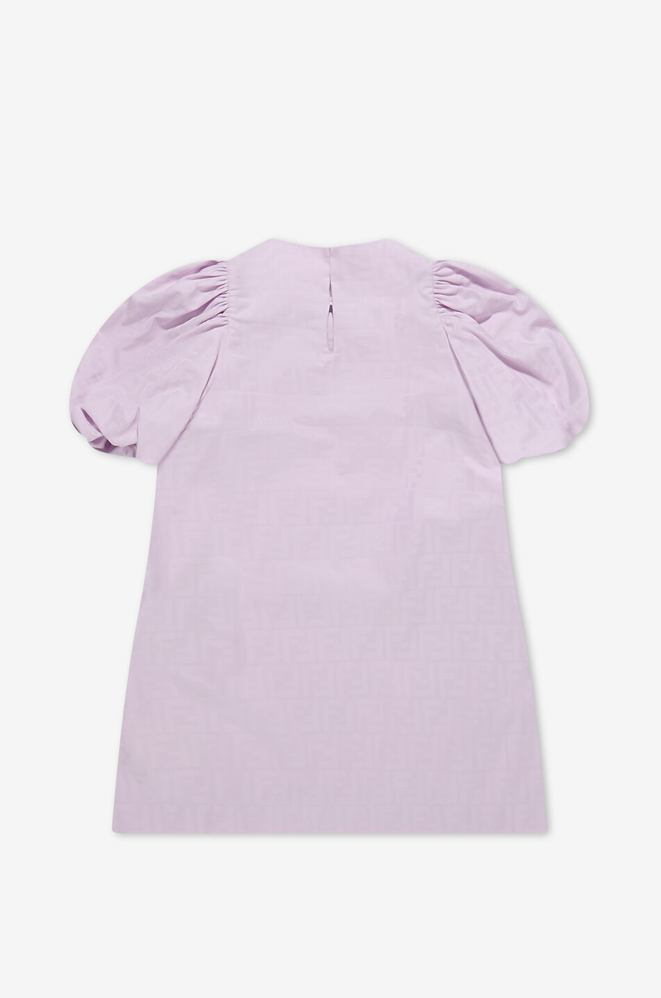 FENDI Robe trapèze fille à manches bouffantes en jacquard FF Fille VIOLET CLAIR 2