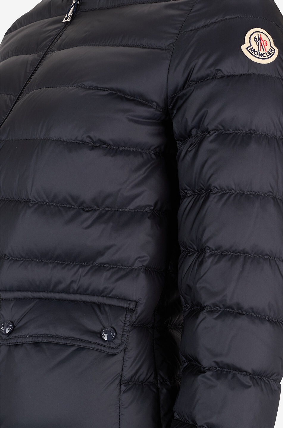 MONCLER Kurze Steppdaunenjacke aus Funktionsstoff Lans Damen DUNKELBLAU 3