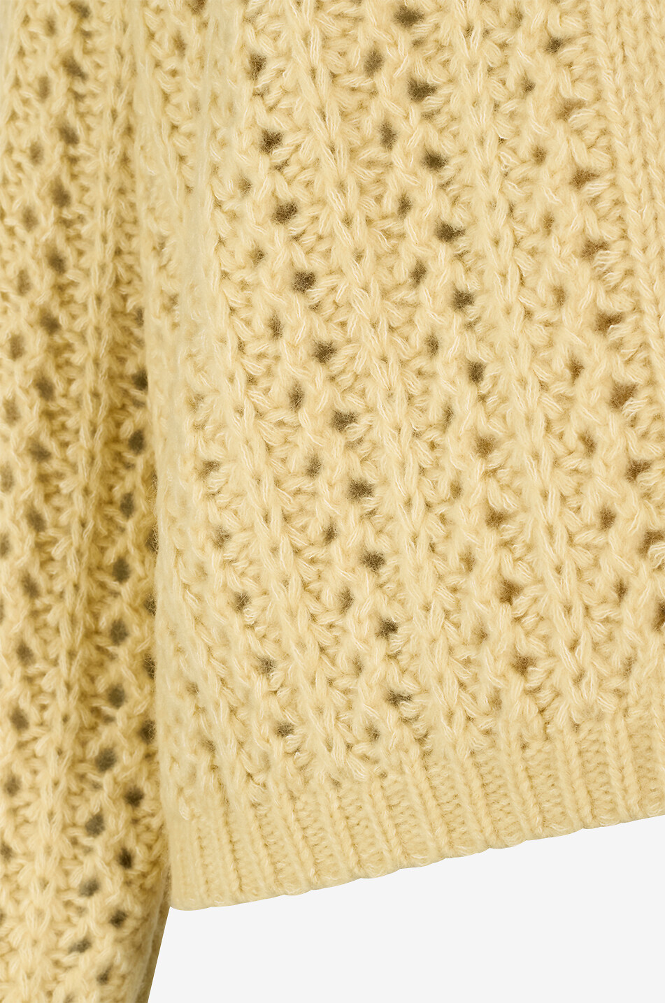 HEMISPHERE Cardigan ajouré box à col V en cachemire mélangé Femme JAUNE CLAIR 3