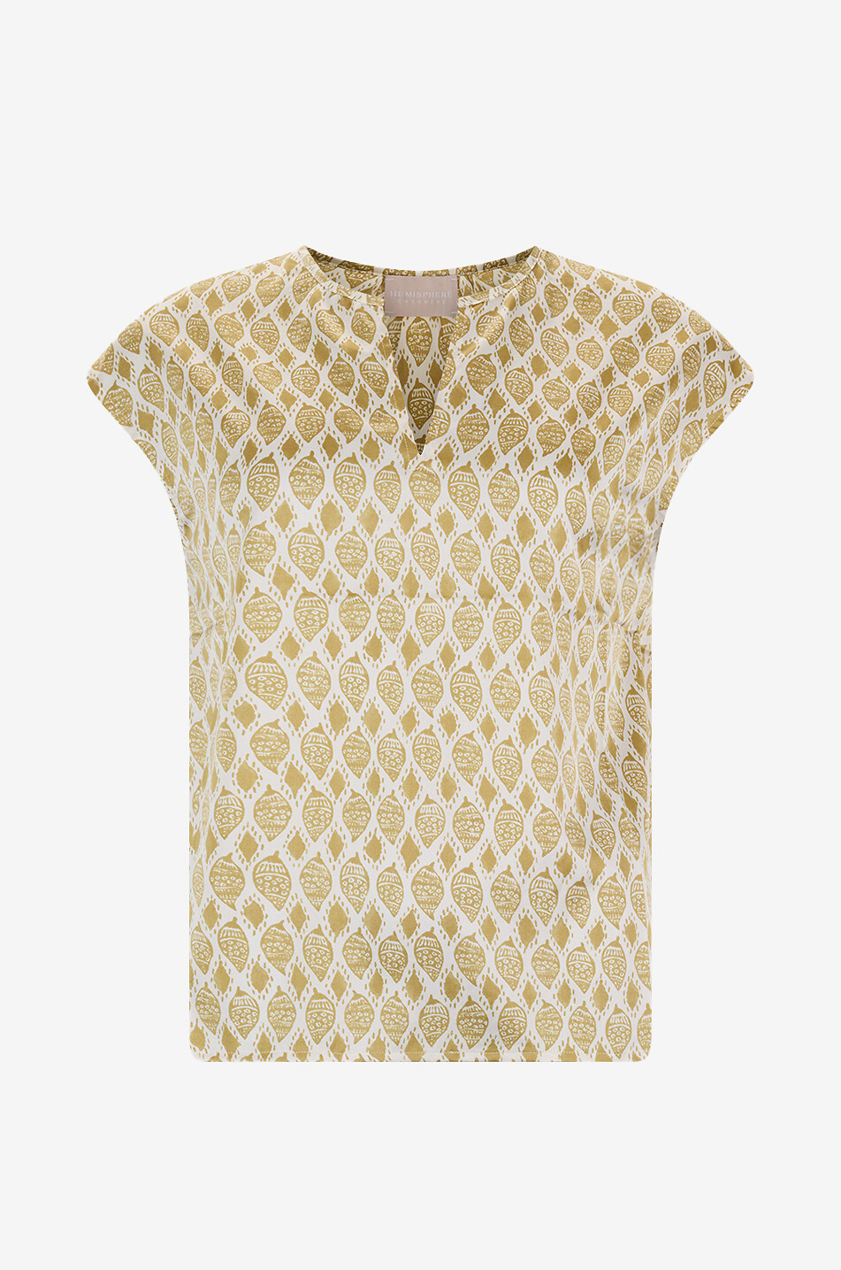 HEMISPHERE Top sans manches à col V en soie imprimé Fop Femme MULTICOLORE 1