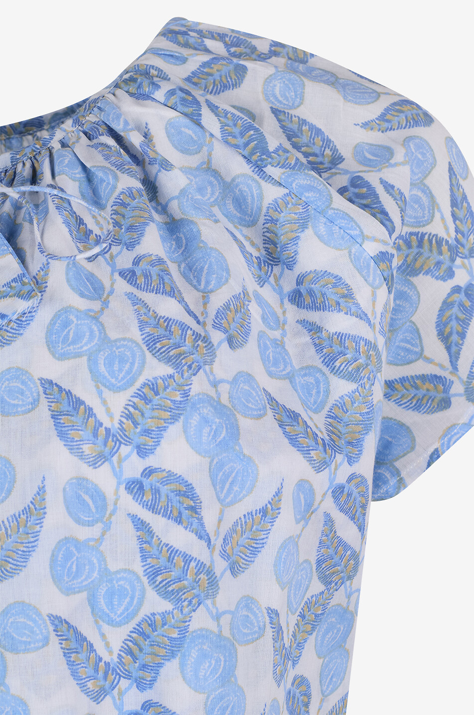 HEMISPHERE Okat printed cotton short-sleeved midi dress Women LIGHT BLUE 3