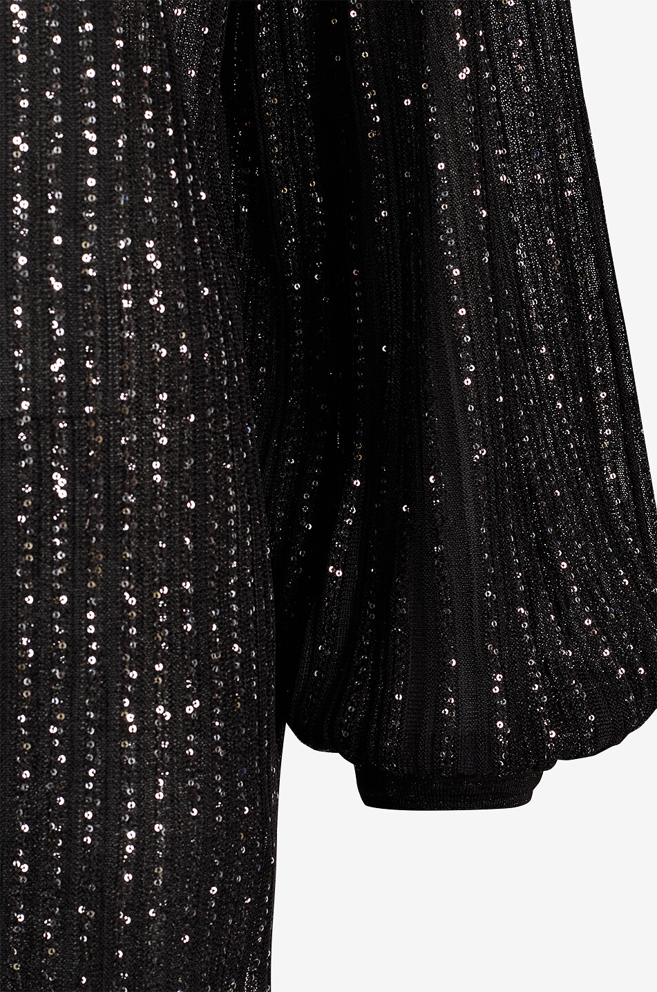 MISSONI Slit Round-neck puffed-sleeve sequin-embellished blouse Women BLACK 3