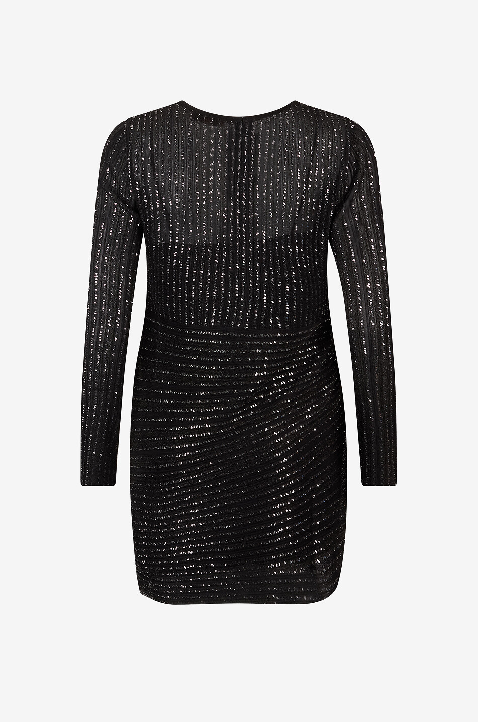 MISSONI Mini knit dress embellished with sequin stripes Women BLACK 2