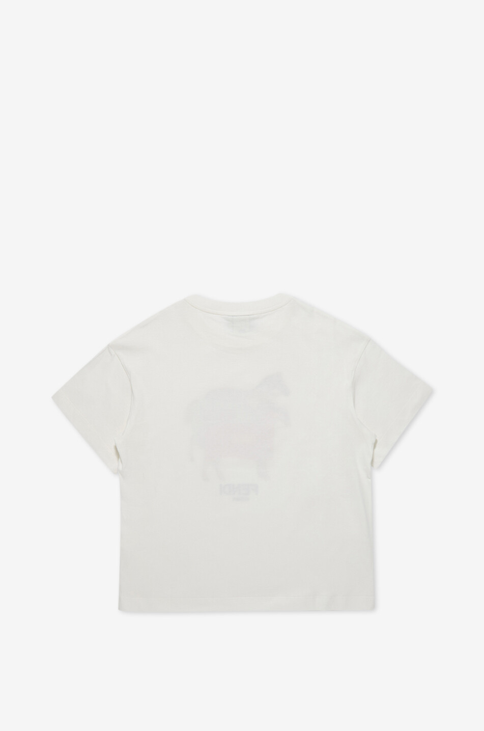 FENDI Fendi Horses printed boys' short-sleeved T-shirt Boy WHITE 2