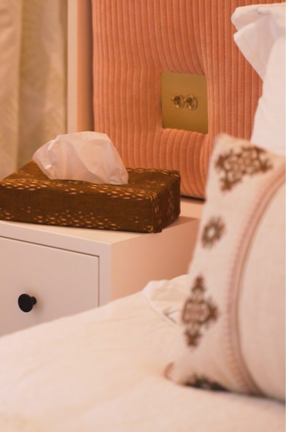 LA CASANO Voile de Tendresse Ikat Tea Leaves rectangular tissue box cover Home MULTI COLOURED 3