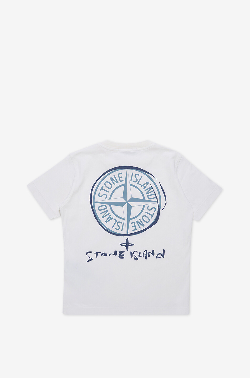 STONE ISLAND JUNIOR T-shirt à manches courtes en coton garçon 2100009 Garçon BLANC 2