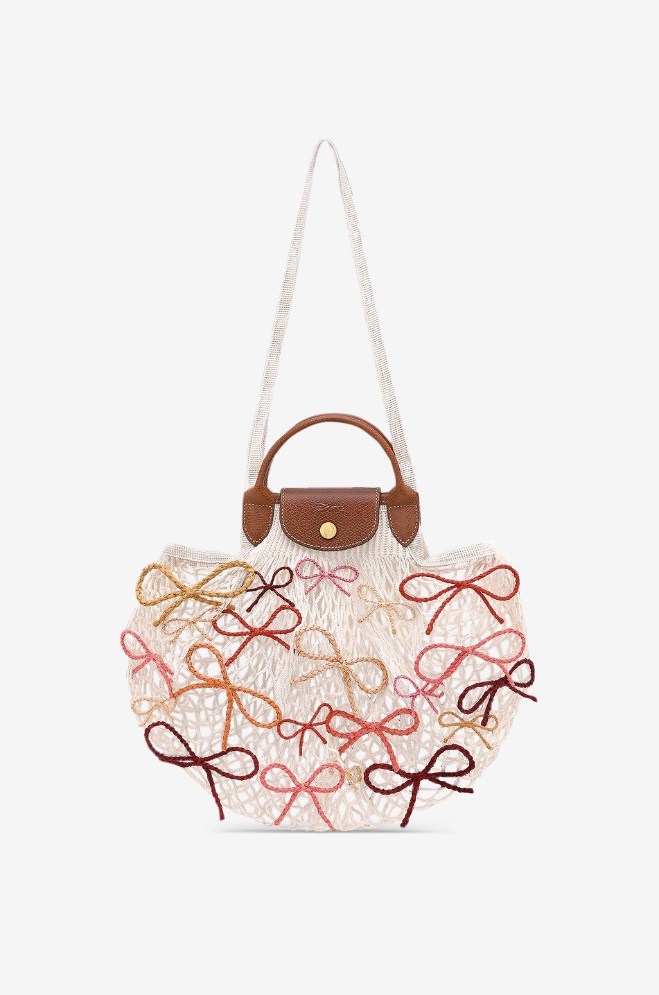 Handtasche aus Baumwolle Le Pliage Filet Raphia