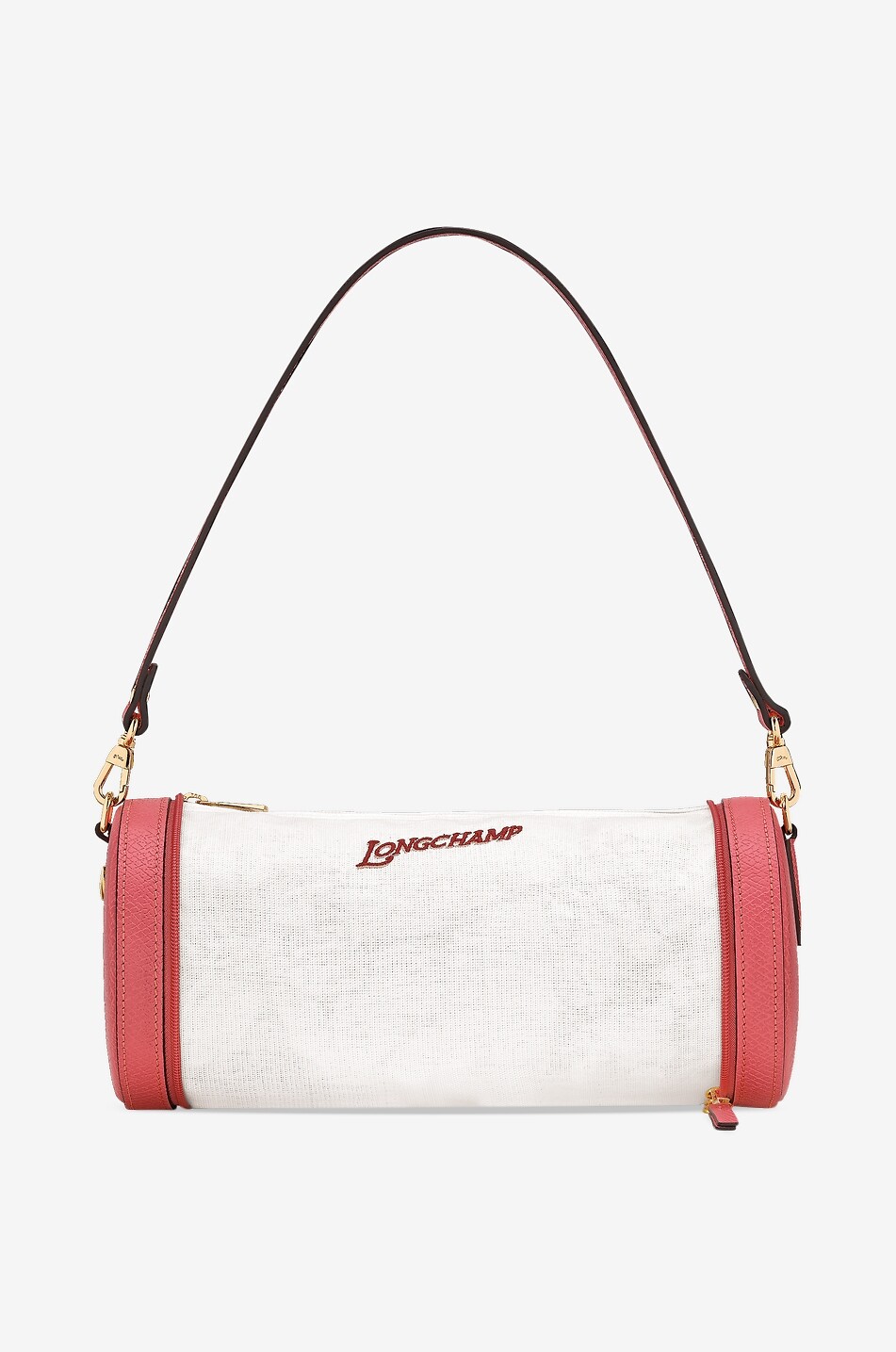 LONGCHAMP Akkordeon-Schultertasche aus Canvas und Leder Épure XS Damen DUNKELROSA 1