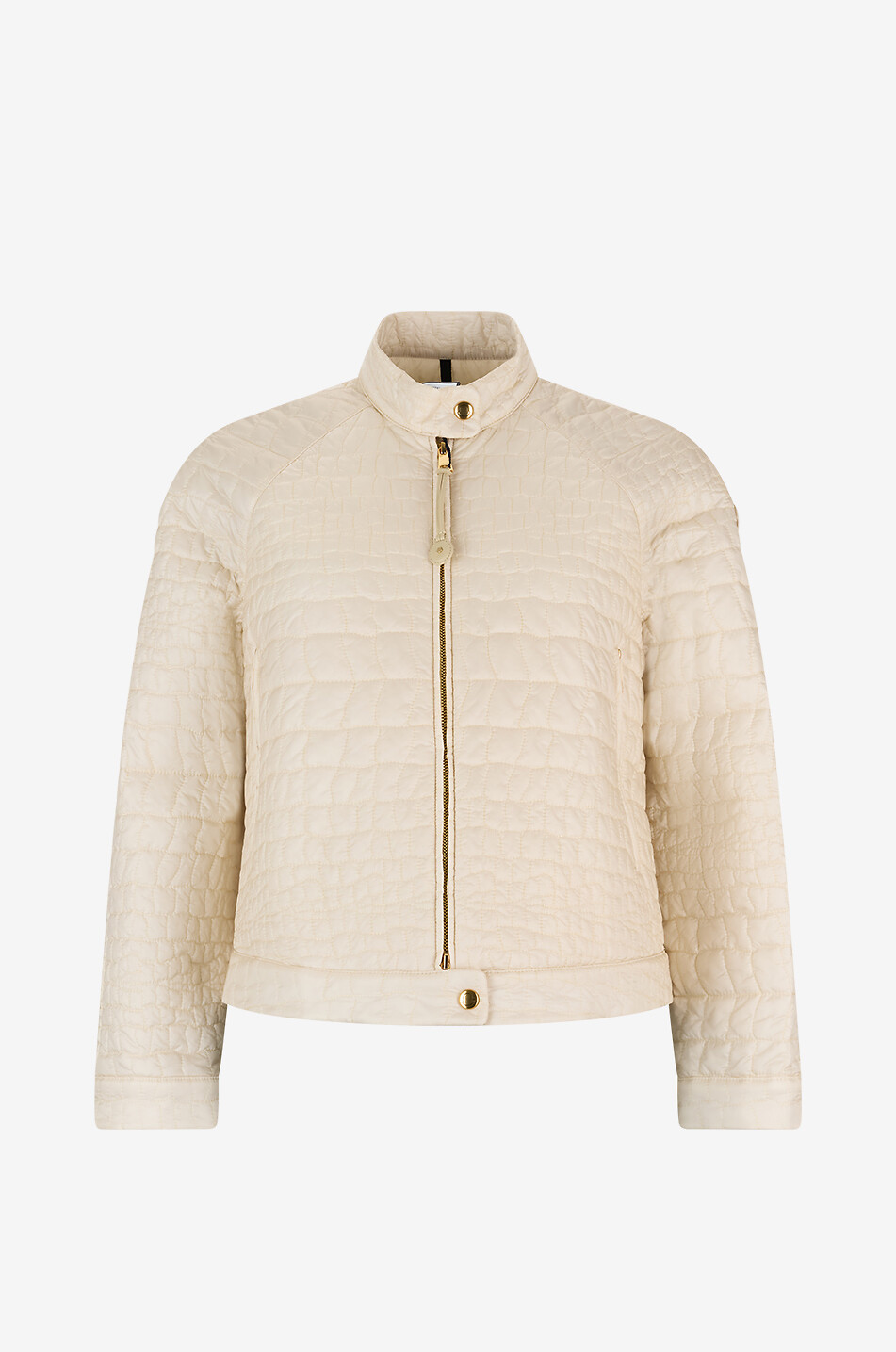MONCLER Aubrieta lightweight down jacket with croc effect quilting Women EGGSHELL 1