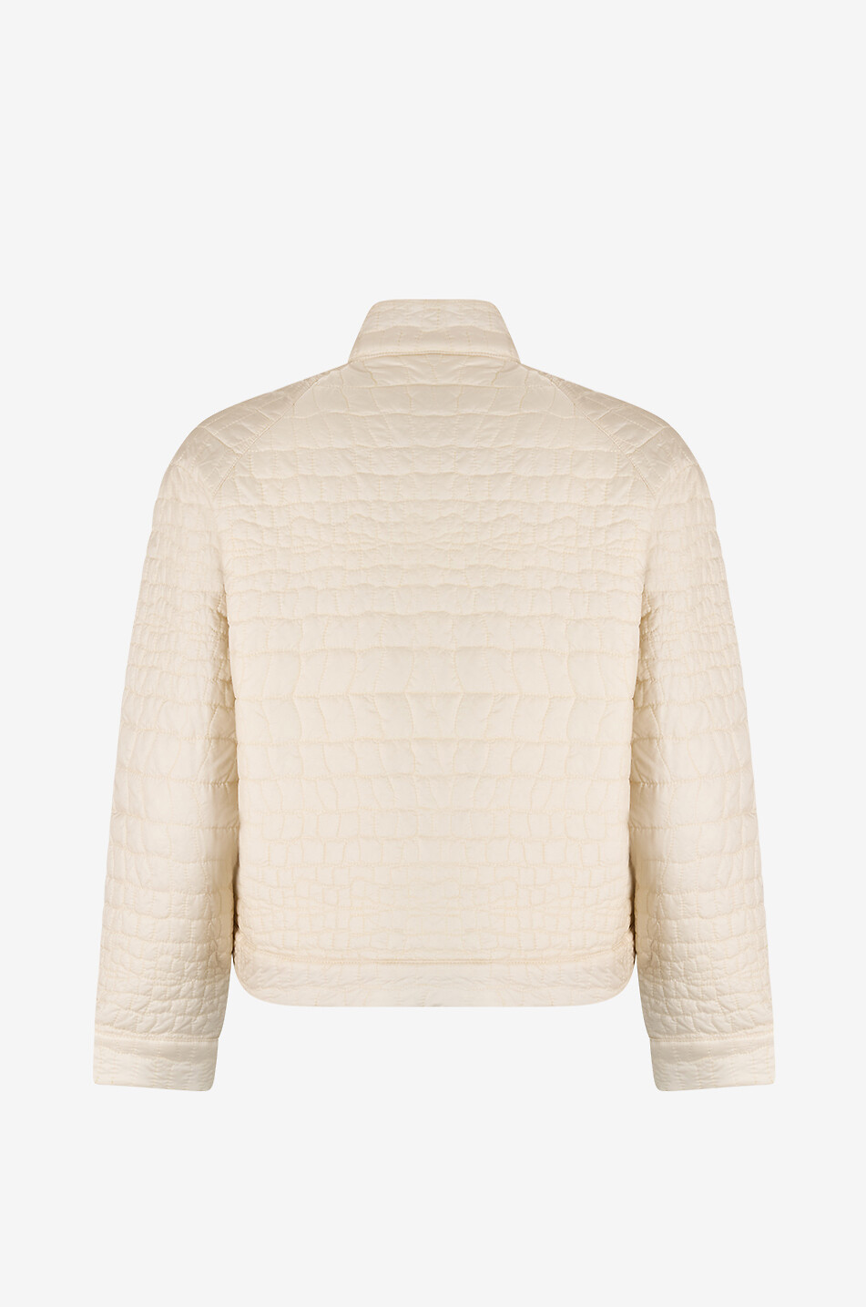 MONCLER Aubrieta lightweight down jacket with croc effect quilting Women EGGSHELL 2