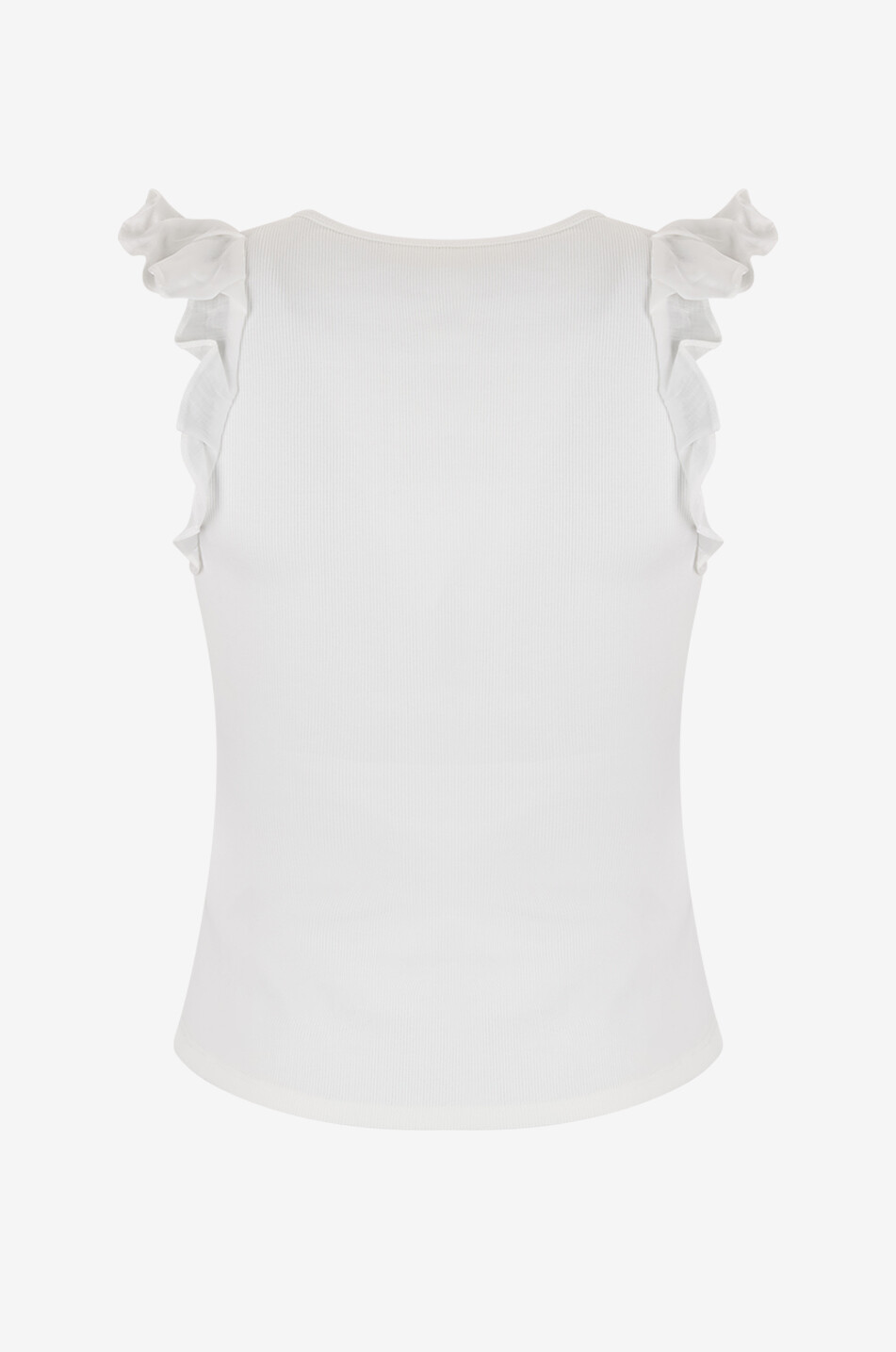 ZIMMERMANN Débardeur à volants en jersey de coton Awaken Frill Femme BLANC CASSE 2