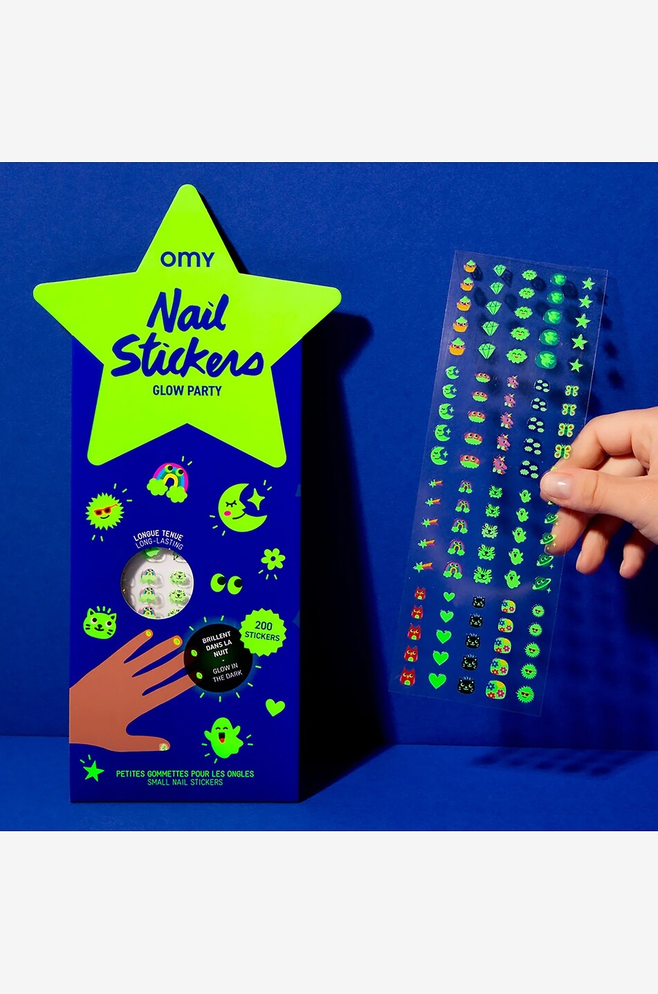 Autocollants pour ongles enfant Glow Party