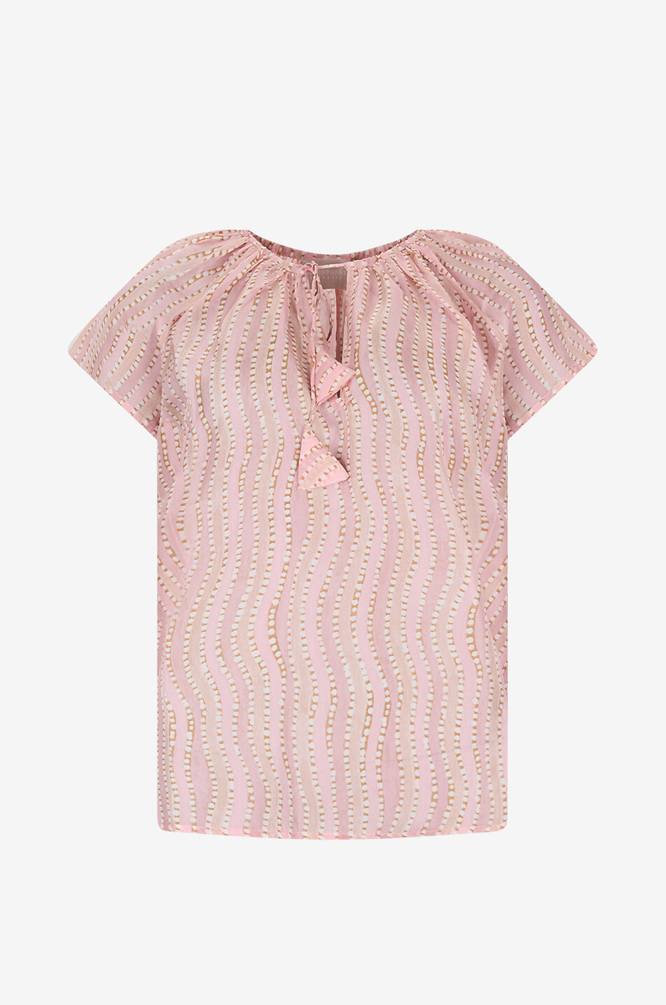 HEMISPHERE Top à col à nouer en soie imprimé Femme MULTICOLORE 1