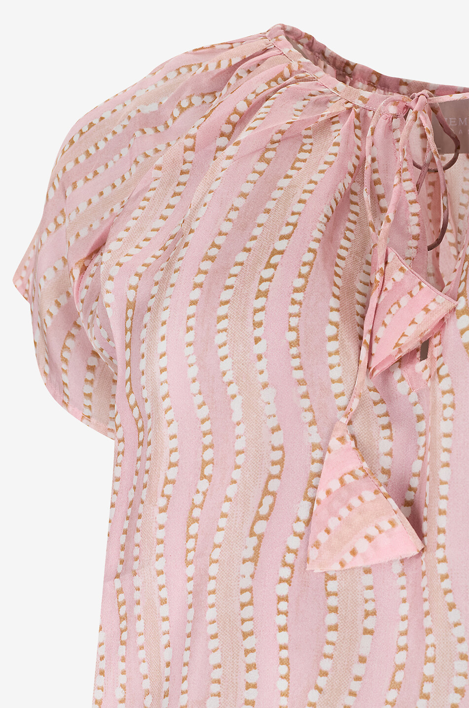 HEMISPHERE Top à col à nouer en soie imprimé Femme MULTICOLORE 3