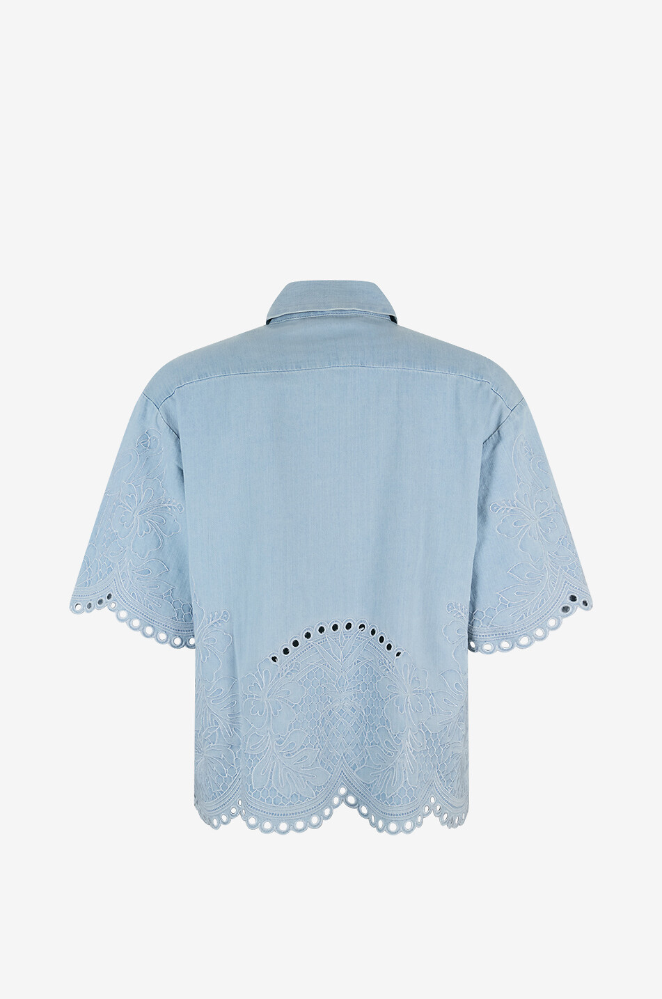 ZIMMERMANN Hemd aus Baumwolle mit ausgestellten Ärmeln Daylight Damen HELLBLAU 2