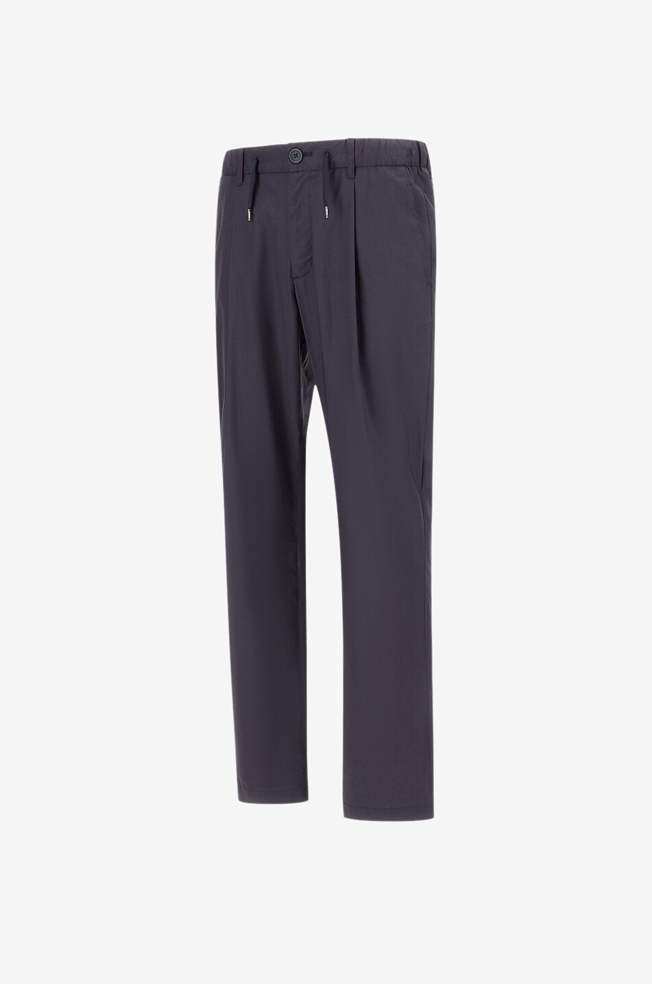 HERNO Light Cotton Stretch pleated straight-leg trousers Men DARK BLUE 3