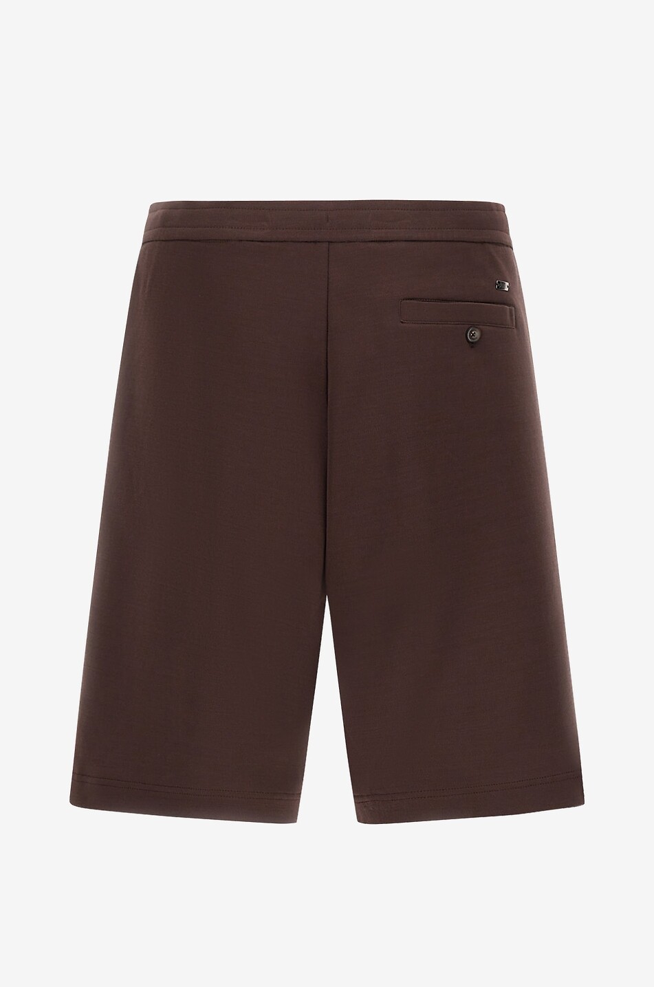 HERNO Knit Effect cotton jersey Bermuda shorts Men DARK BROWN 2