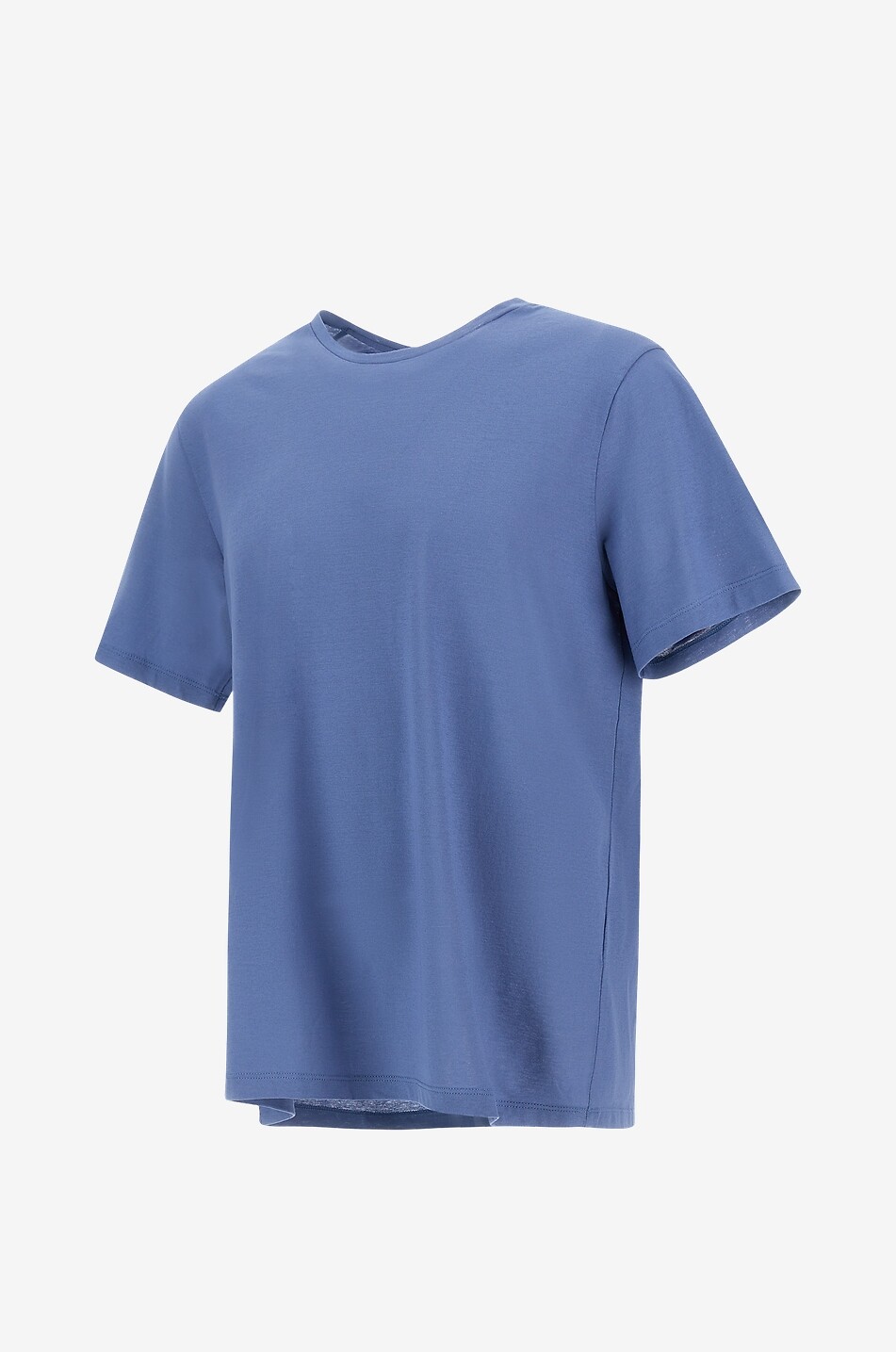 HERNO Kurzarm-T-Shirt mit Rundhals Jersey Crêpe Herren MITTELBLAU 3
