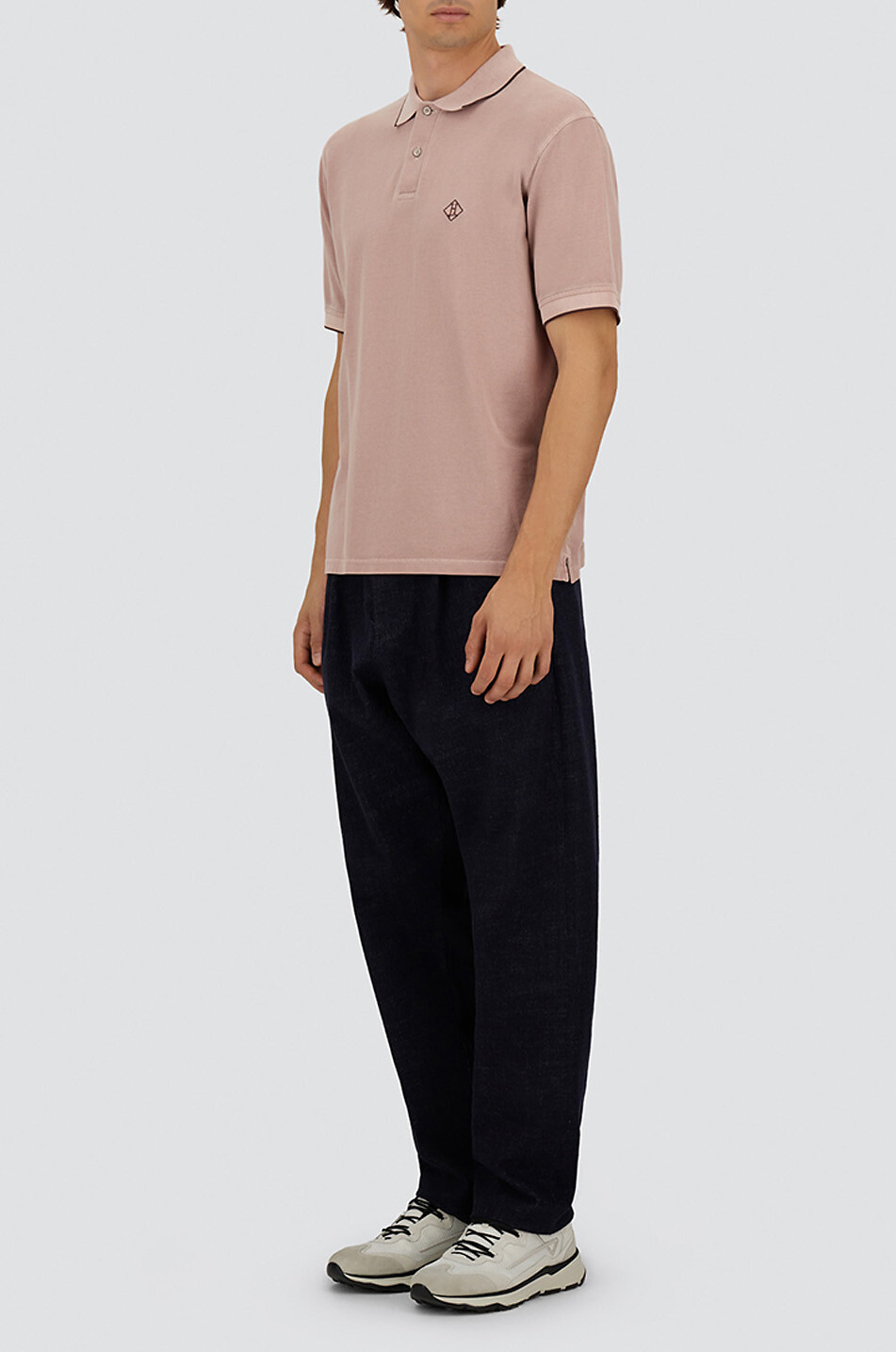 HERNO Kurzärmeliges Polohemd Herren MITTELORANGE 5