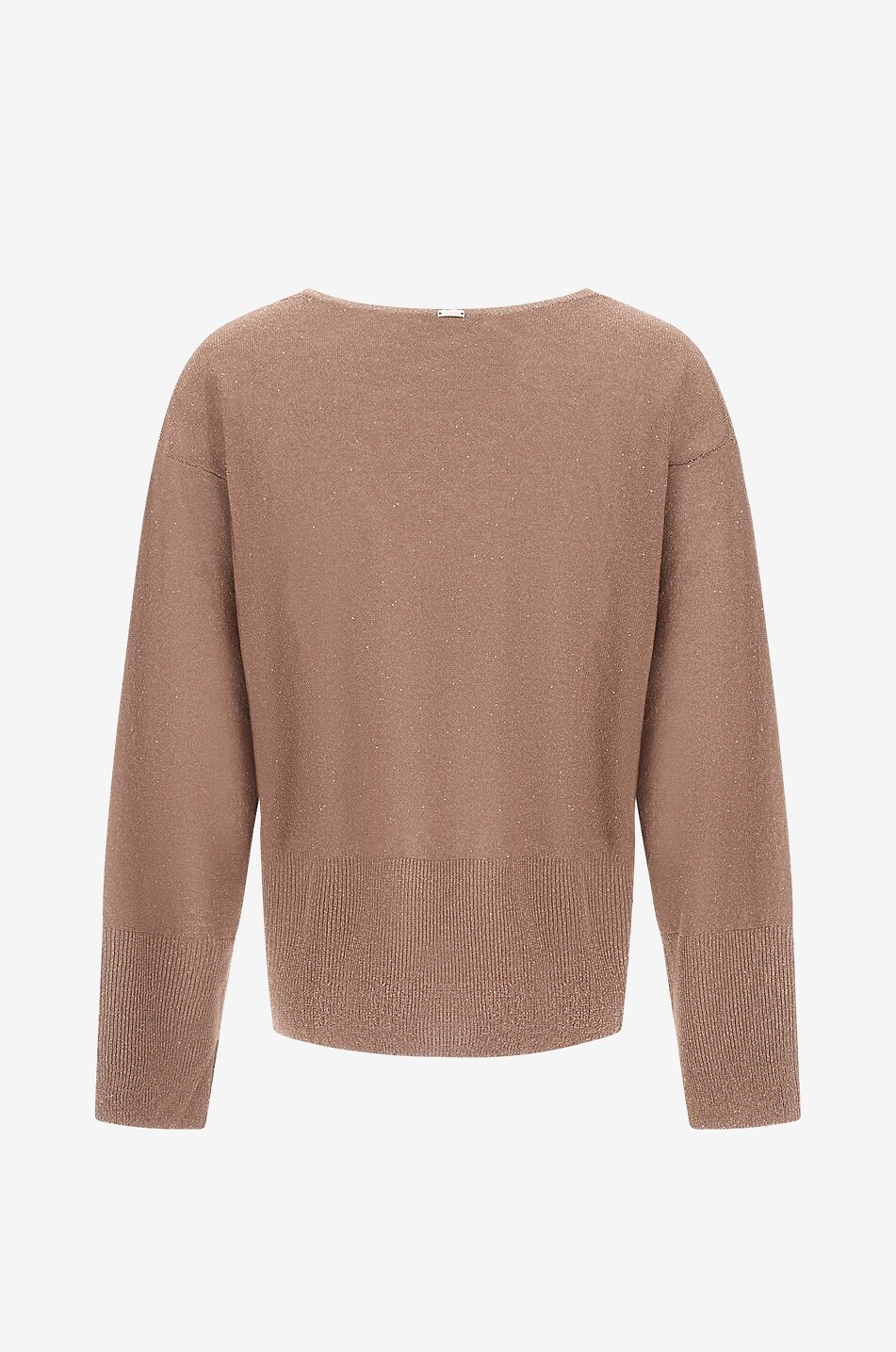 HERNO Langarm-Pullover mit U-Boot-Ausschnitt Bright Sequins Damen BRAUN 2
