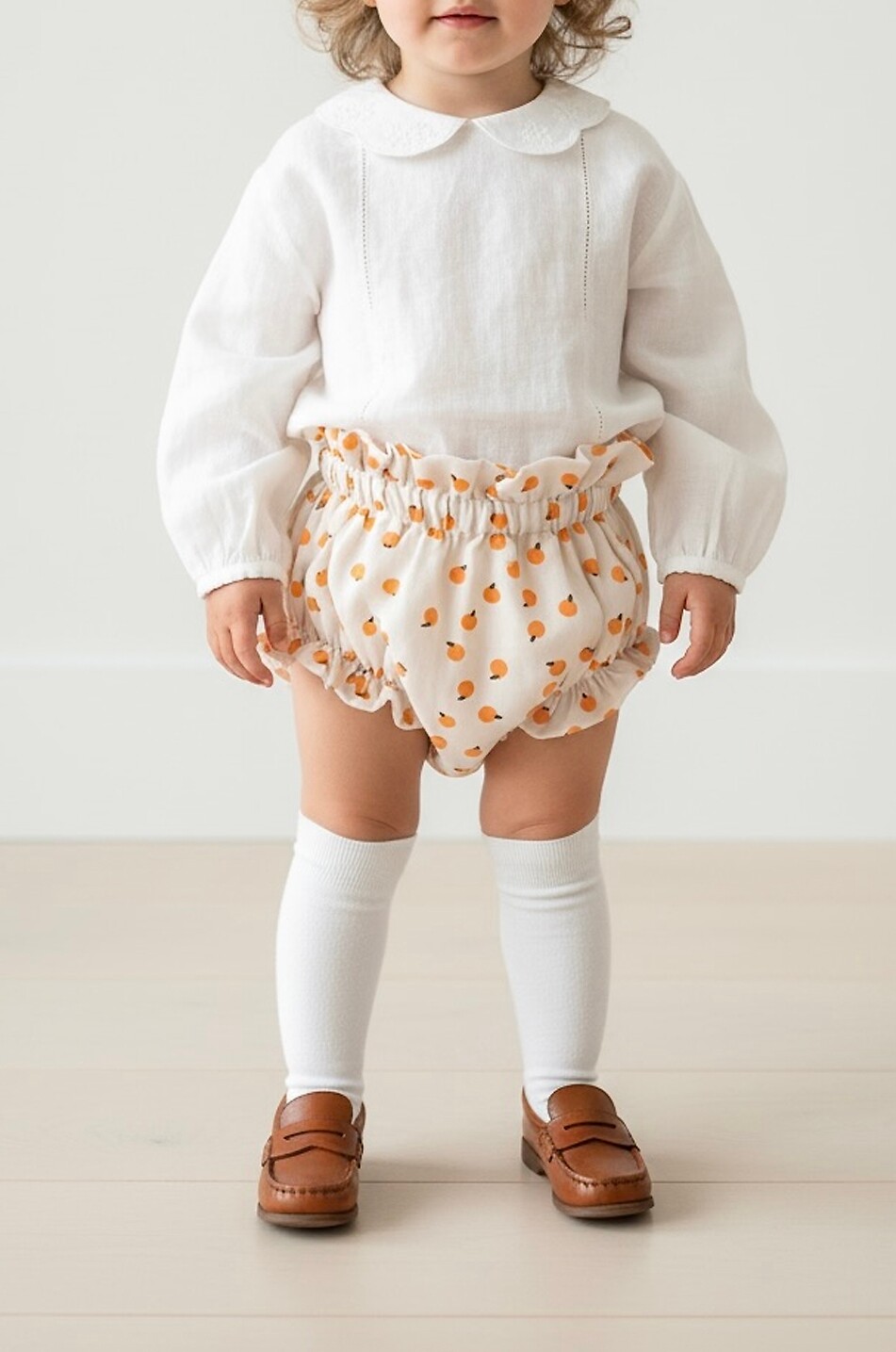 JOLI NOUS Bloomer bébé en coton biologique à imprimé fantaisie Bébé Beige clair 2