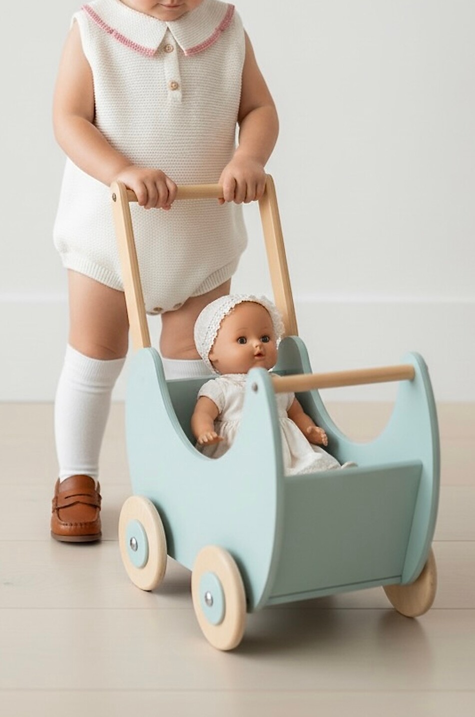 JOLI NOUS Strick-Kurzstrampler aus Bio-Baumwolle für Babys Baby ROSA 2