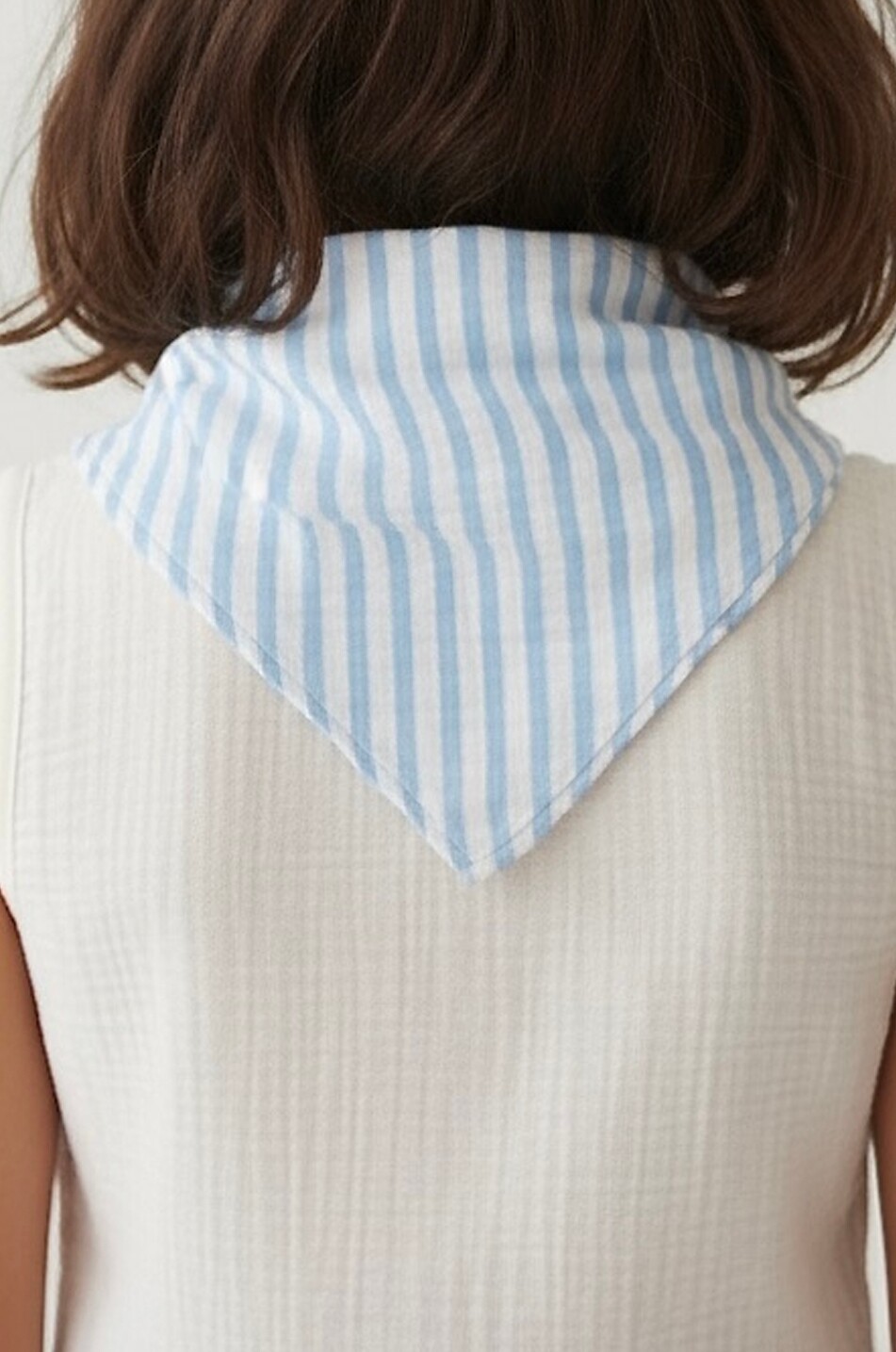 JOLI NOUS Foulard carré en coton biologique enfant Unisexe BLEU CLAIR 2