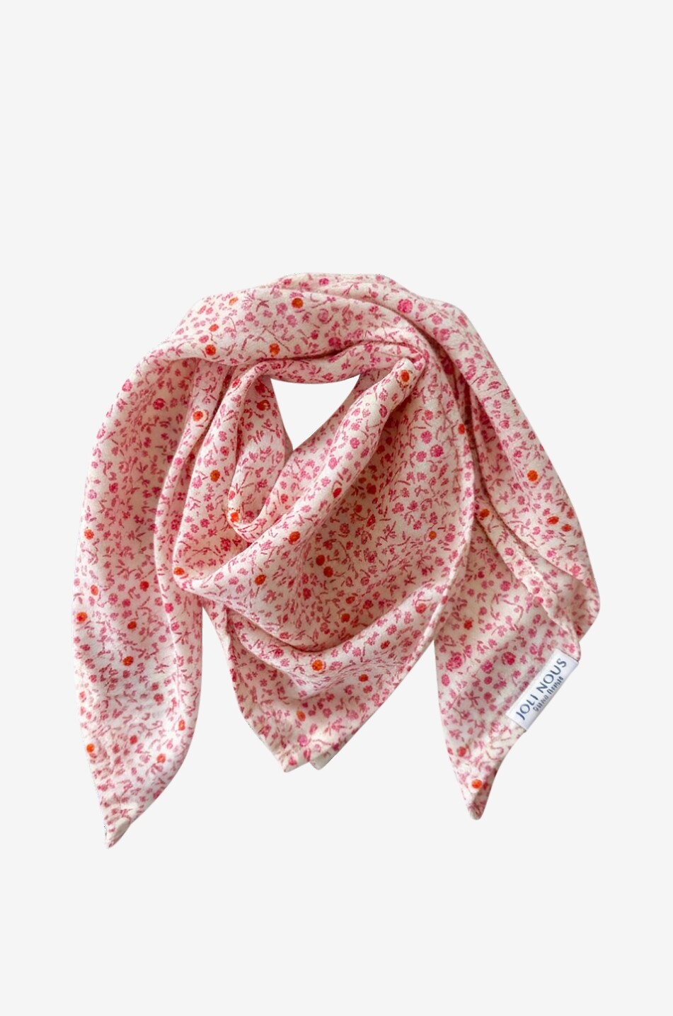JOLI NOUS Foulard carré en coton biologique enfant Unisexe ROSE 1