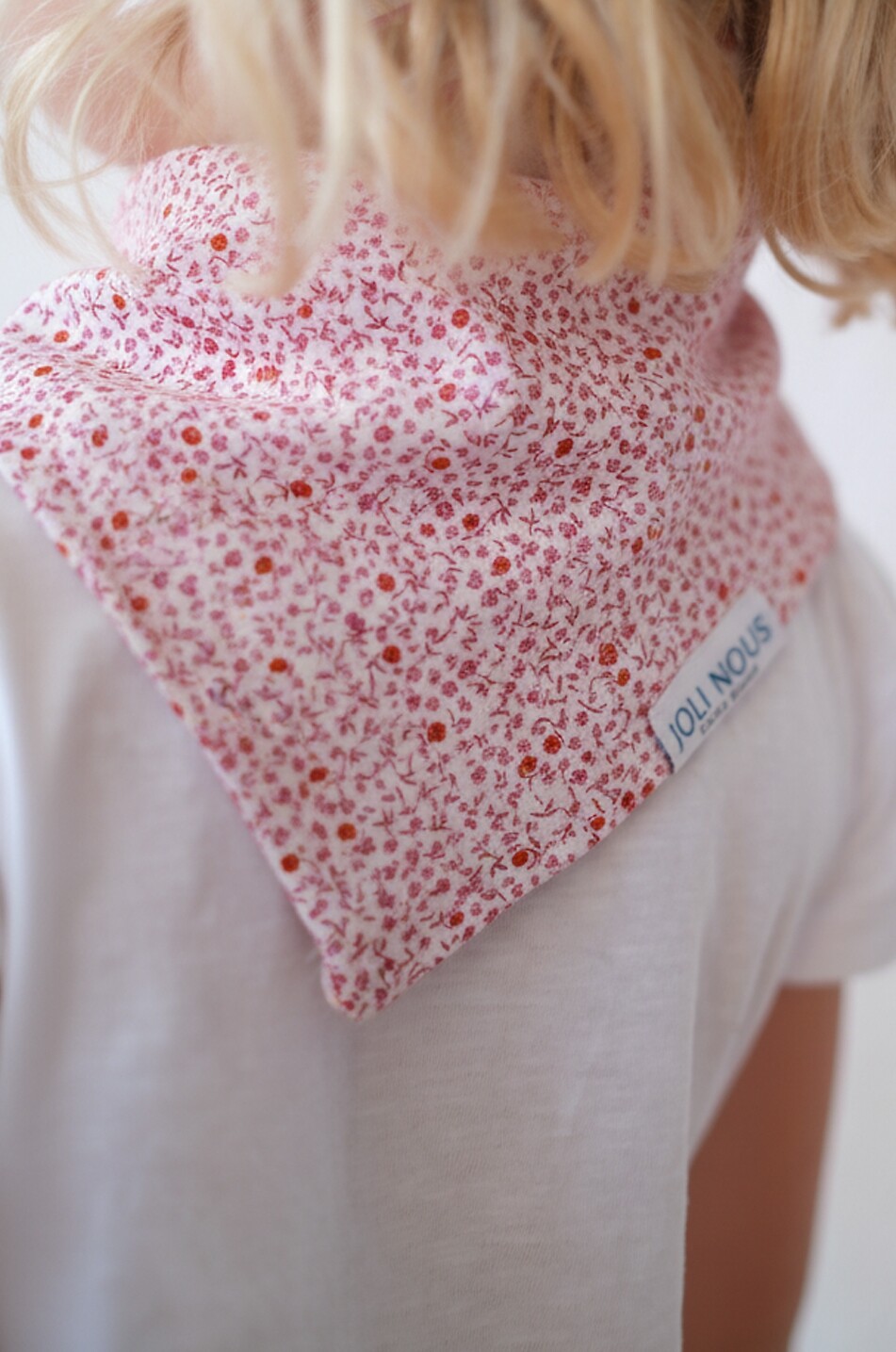 JOLI NOUS Foulard carré en coton biologique enfant Unisexe ROSE 3