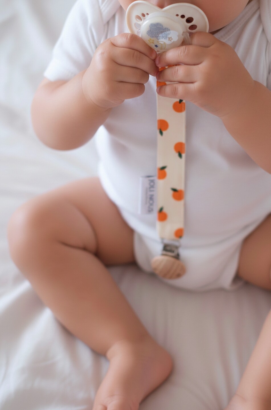 JOLI NOUS Attache-tétine fantaisie bébé Bébé Beige clair 2