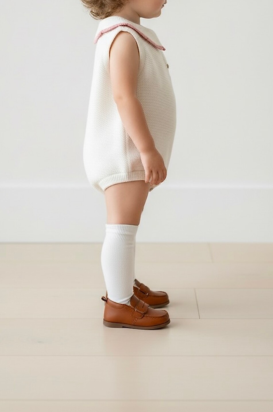 JOLI NOUS Strick-Kurzstrampler aus Bio-Baumwolle für Babys Baby ROSA 3