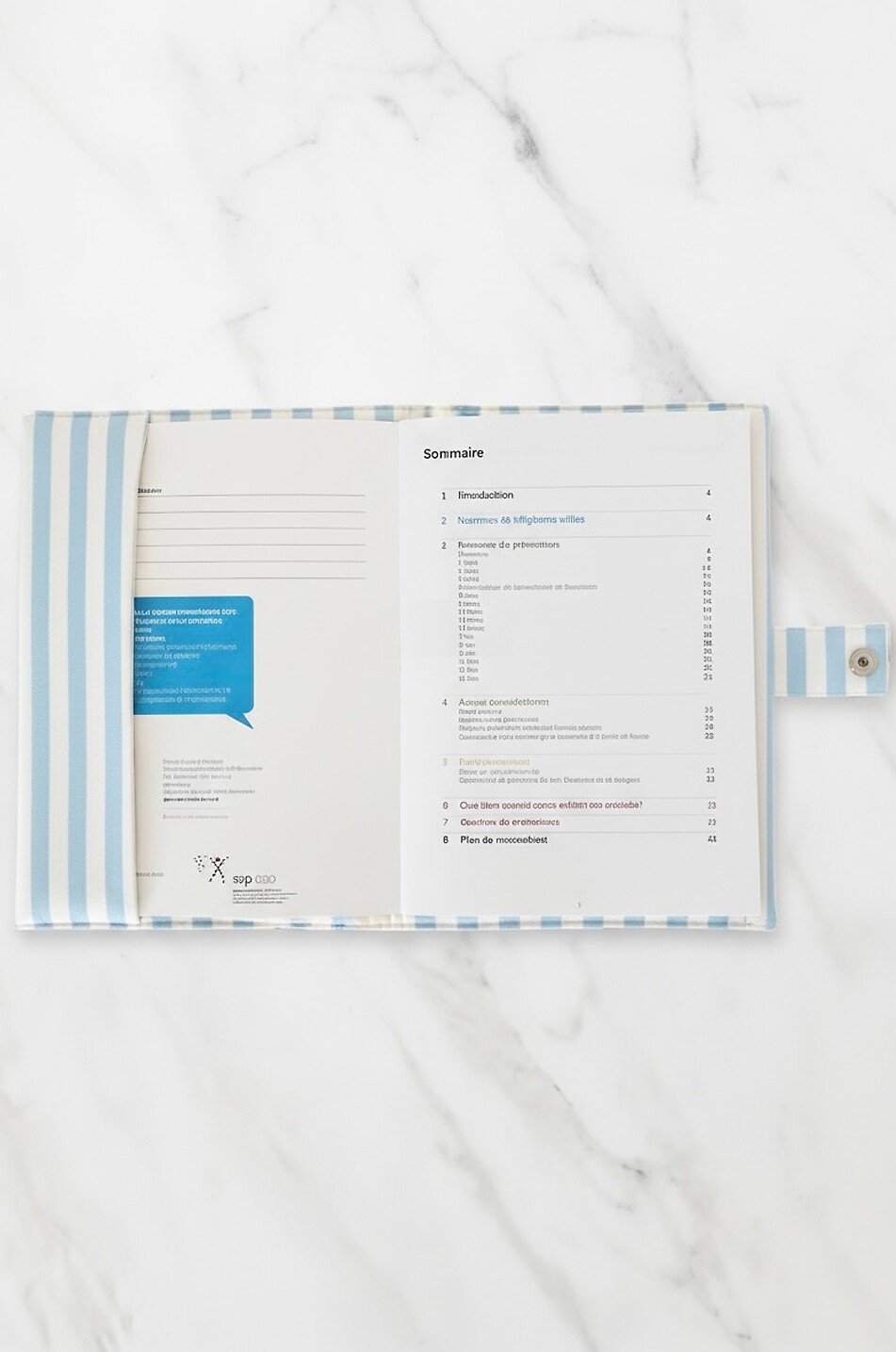 JOLI NOUS Printed cotton health record book cover Baby LIGHT BLUE 3