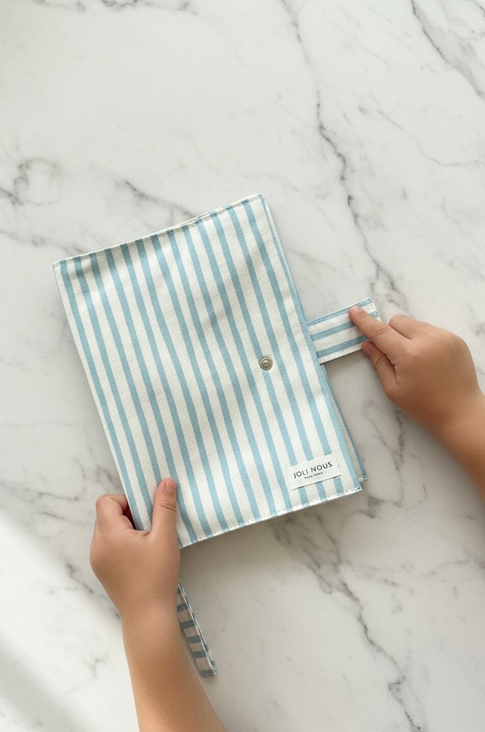 JOLI NOUS Printed cotton health record book cover Baby LIGHT BLUE 2