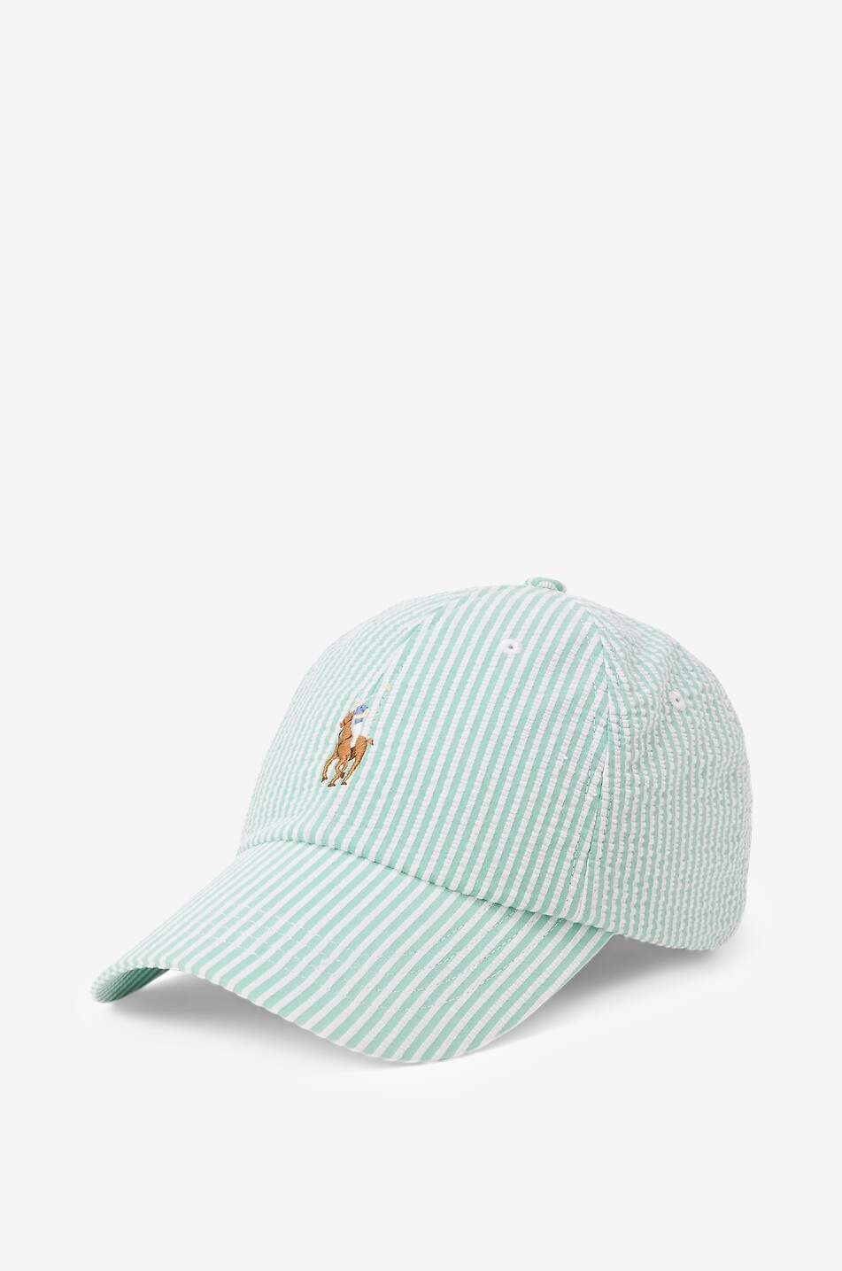 POLO RALPH LAUREN Pony seersucker baseball cap Men GREEN 1