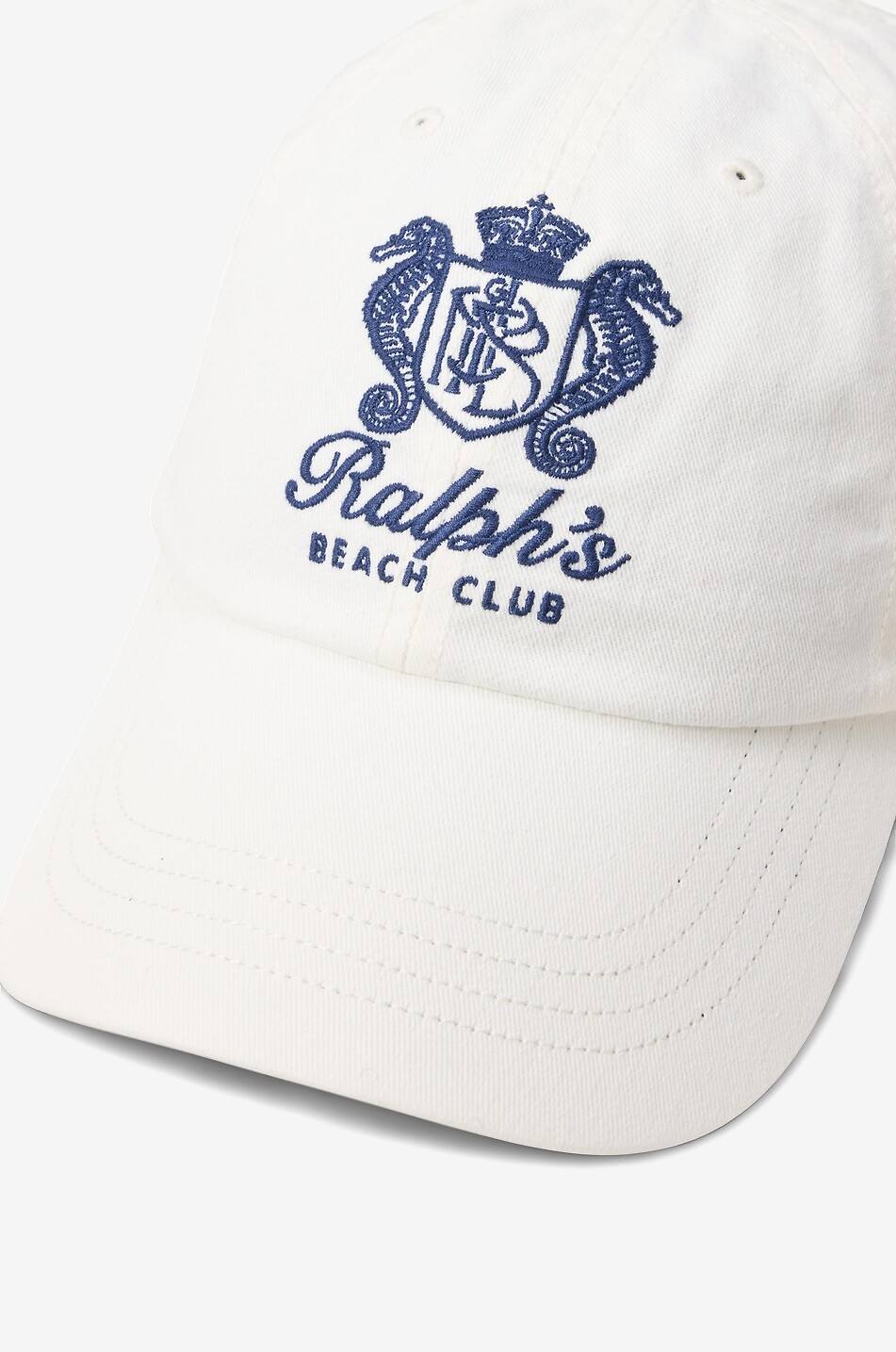 POLO RALPH LAUREN Ralph's Beach Club cotton twill baseball cap Men EGGSHELL 3