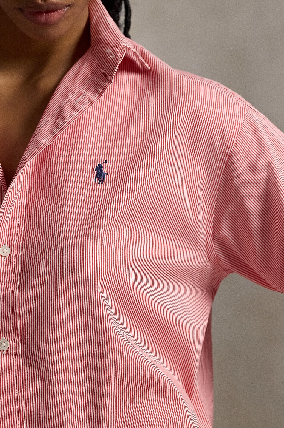 POLO RALPH LAUREN Pony striped relaxed shirt Women LIGHT RED 4