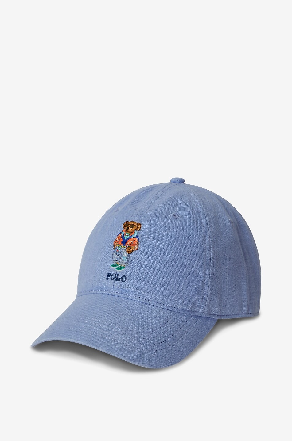 POLO RALPH LAUREN Casual Polo Bear embroidered linen baseball cap Men BLUE 1