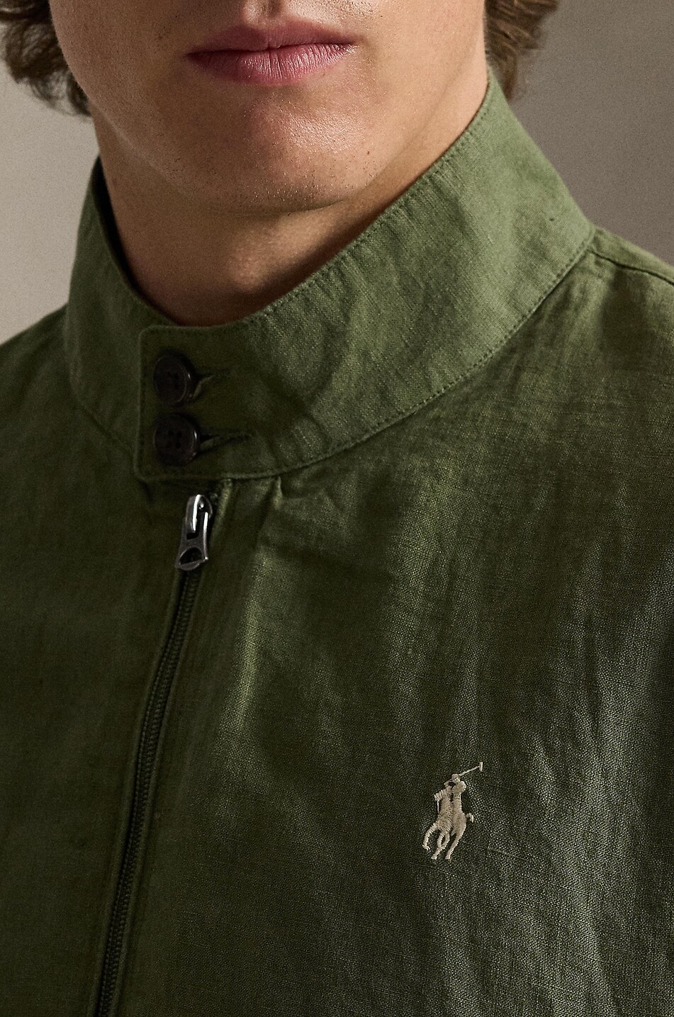 POLO RALPH LAUREN Bedford lightweight linen jacket Men DARK GREEN 4