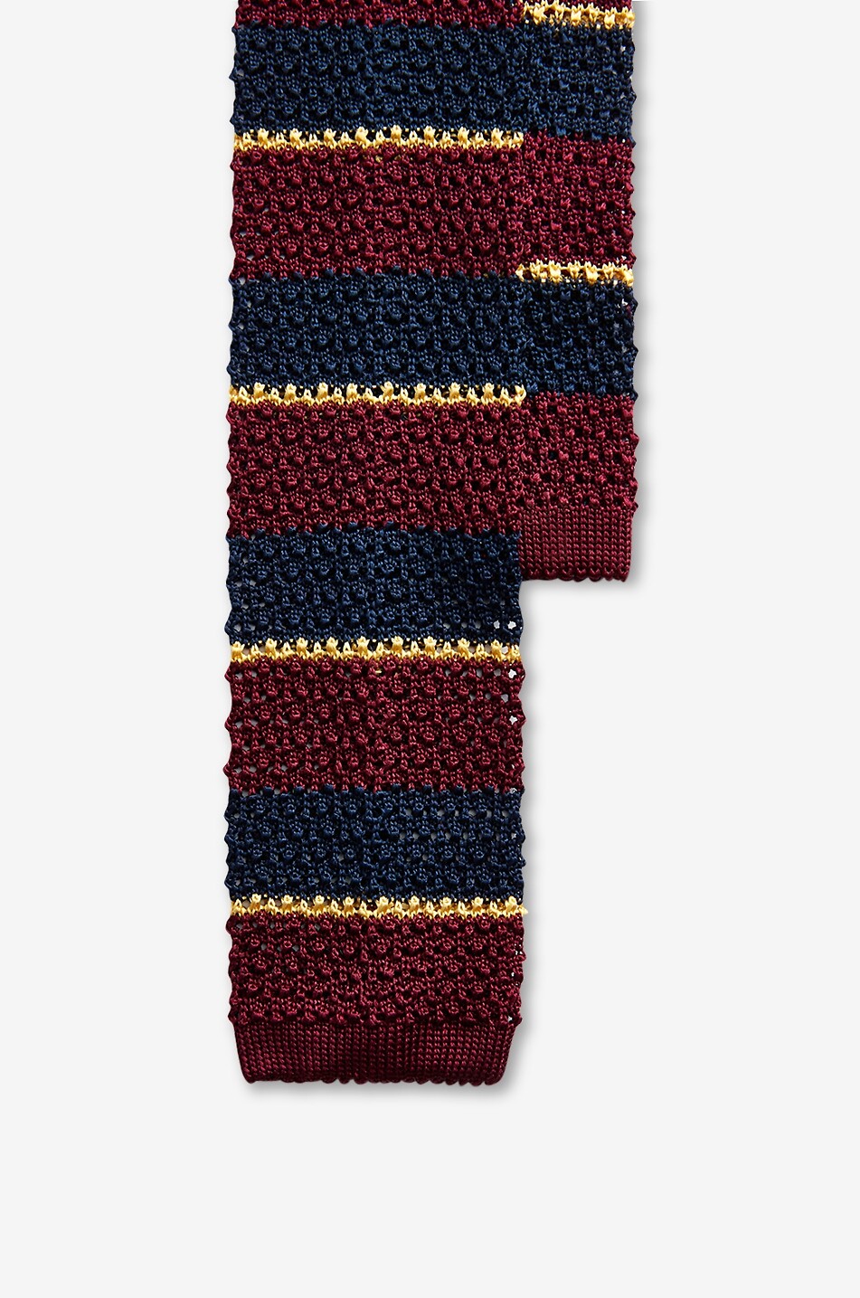Striped knit silk tie