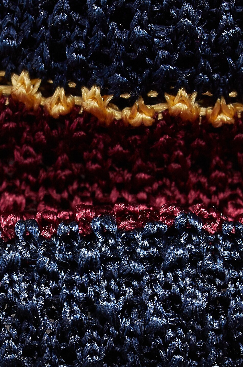 POLO RALPH LAUREN Striped knit silk tie Men DARK RED 3