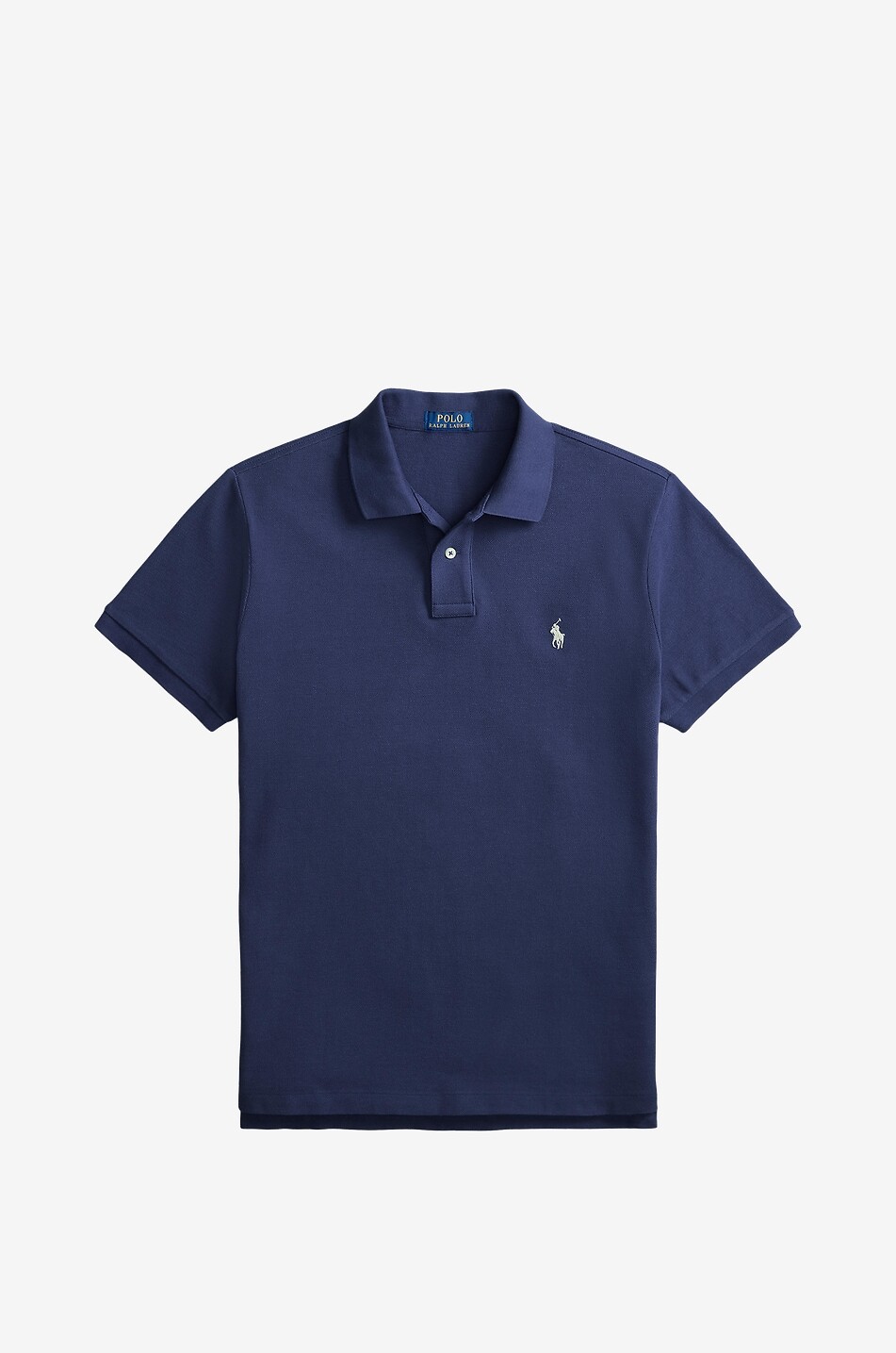 Polohemd aus Baumwollpiqué mit Pony-Stickerei Custom Slim Fit