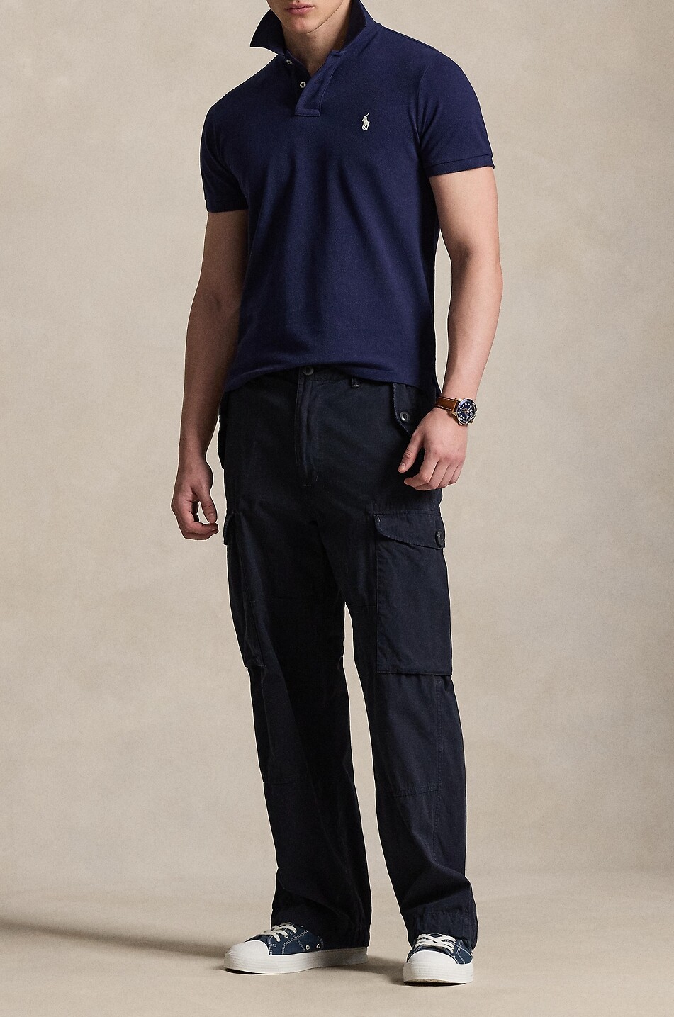 POLO RALPH LAUREN Polohemd aus Baumwollpiqué mit Pony-Stickerei Custom Slim Fit Herren DUNKEL BLAU 2