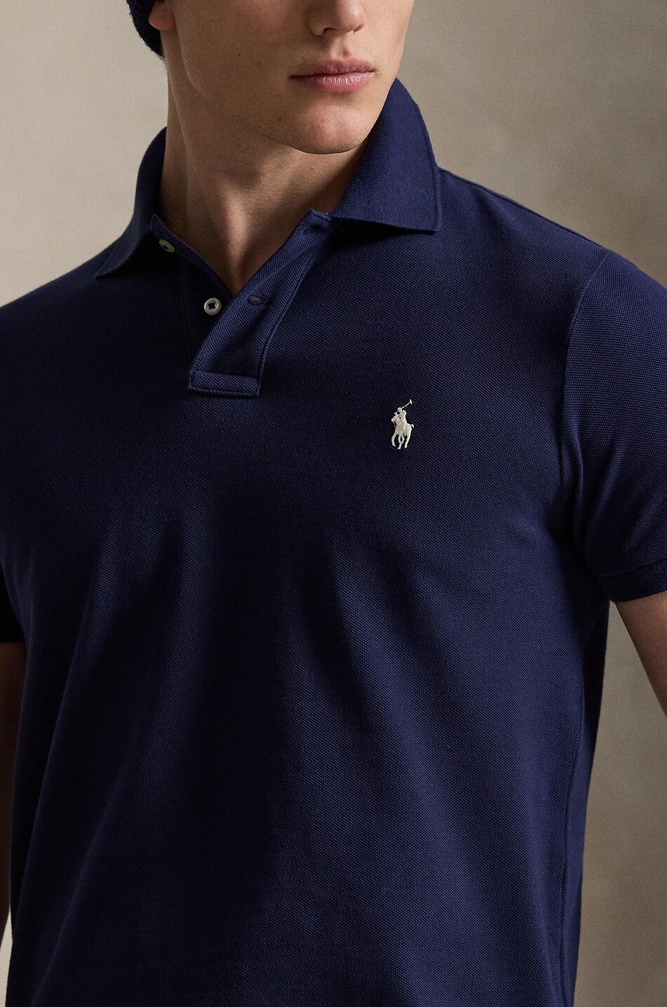 POLO RALPH LAUREN Polohemd aus Baumwollpiqué mit Pony-Stickerei Custom Slim Fit Herren DUNKEL BLAU 4