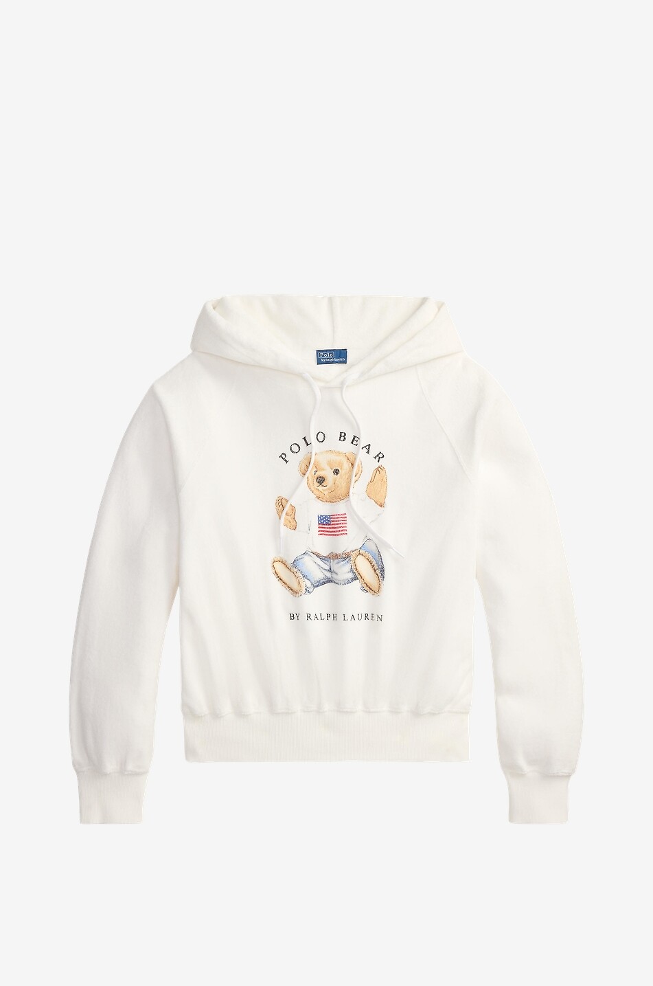 Sweat-shirt à capuche imprimé Flag Polo Bear Shrunken Fit