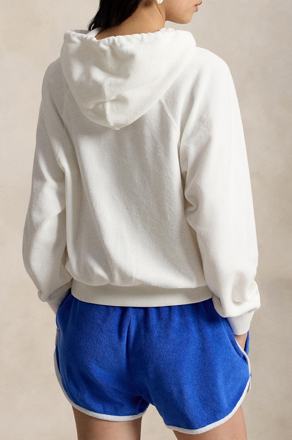 POLO RALPH LAUREN Sweat-shirt à capuche imprimé Flag Polo Bear Shrunken Fit Femme BLANC 3
